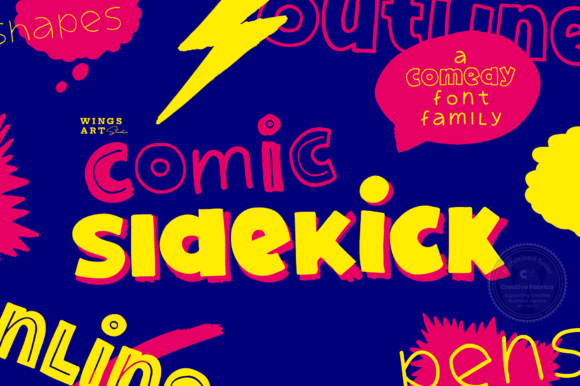 Comic Sidekick Font for Playful Web Design and Branding