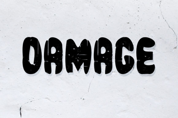 Damage Font: A Bold Display Typeface for Craft Creators