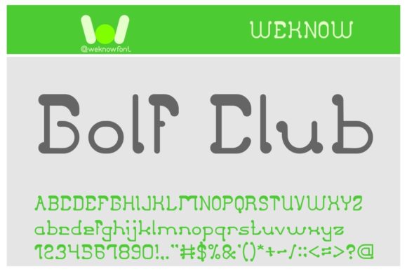 Golf Club Font for Modern Branding and Creative Projects