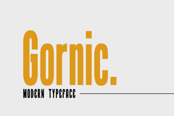 Gornic Font for Editorial Design and Creative Typography