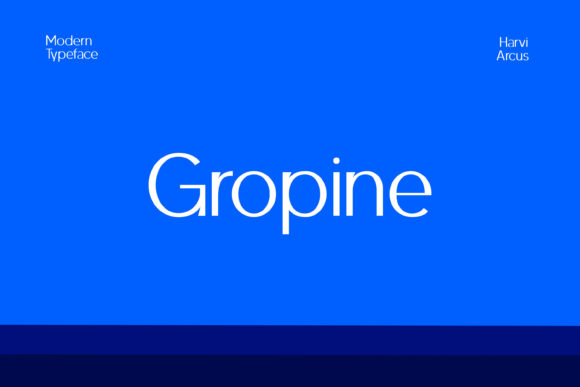 Gropine Display Font for Modern Web Design Projects