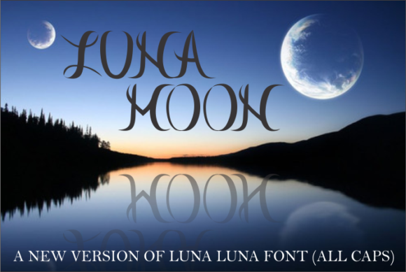 Luna Moon Display Font Review and Download
