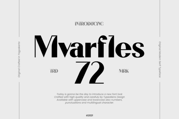 Mvarfles 72 Font for Bold Web Design and Branding