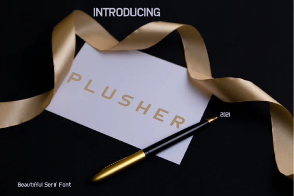 Plusher Font: A Minimal Display Typeface for Creative Makers
