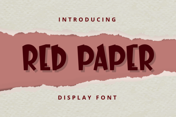 Red Paper Font for Makers and Creative Shops