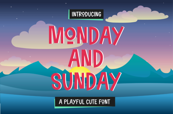 Sunday and Monday Font: A Creative Display Typeface for Makers