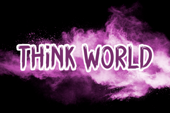 Think World Font: A Brushed Display Typeface for Editorial Design