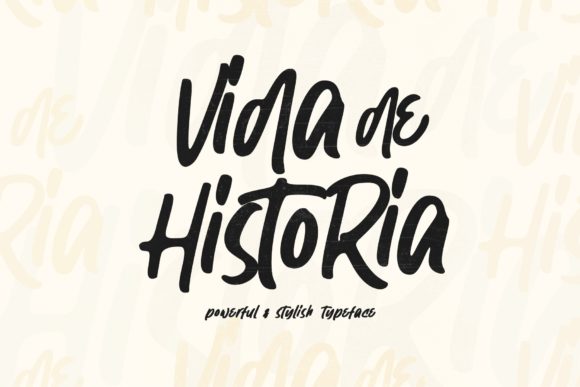 Vida De Historia Font for Editorial Design