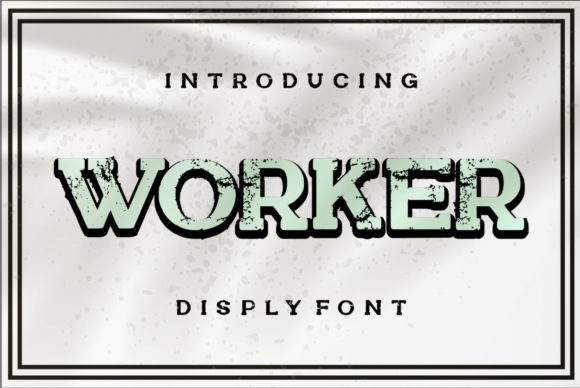 Worker Font for Editorial Design and Creative Typography